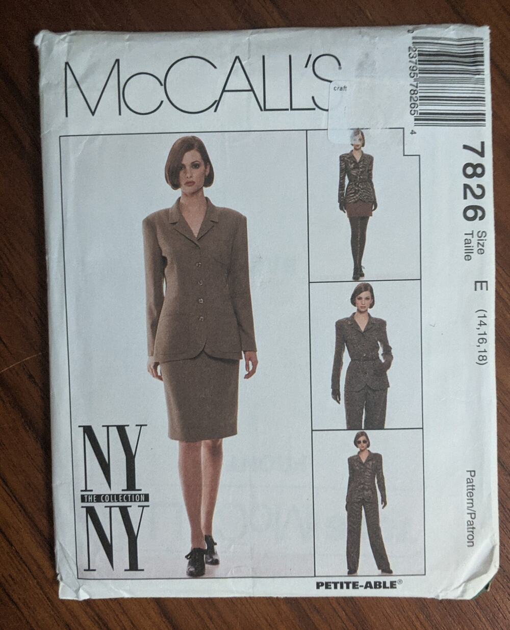 UNCUT McCall's Pattern 7826 Size 14-18
